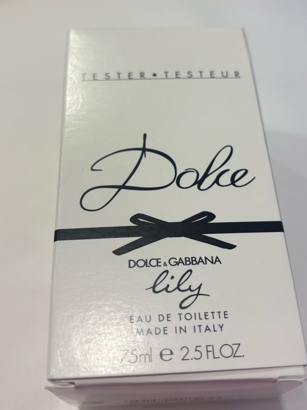 Dolce & Gabbana White Fragrance Box with Black Accent